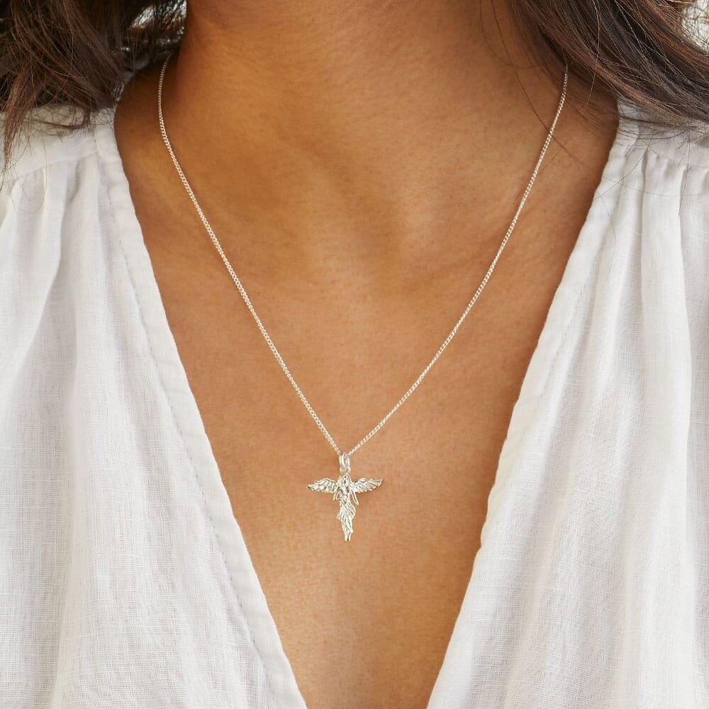 Itsy Bitsy My Guardian Angel Silver Necklace