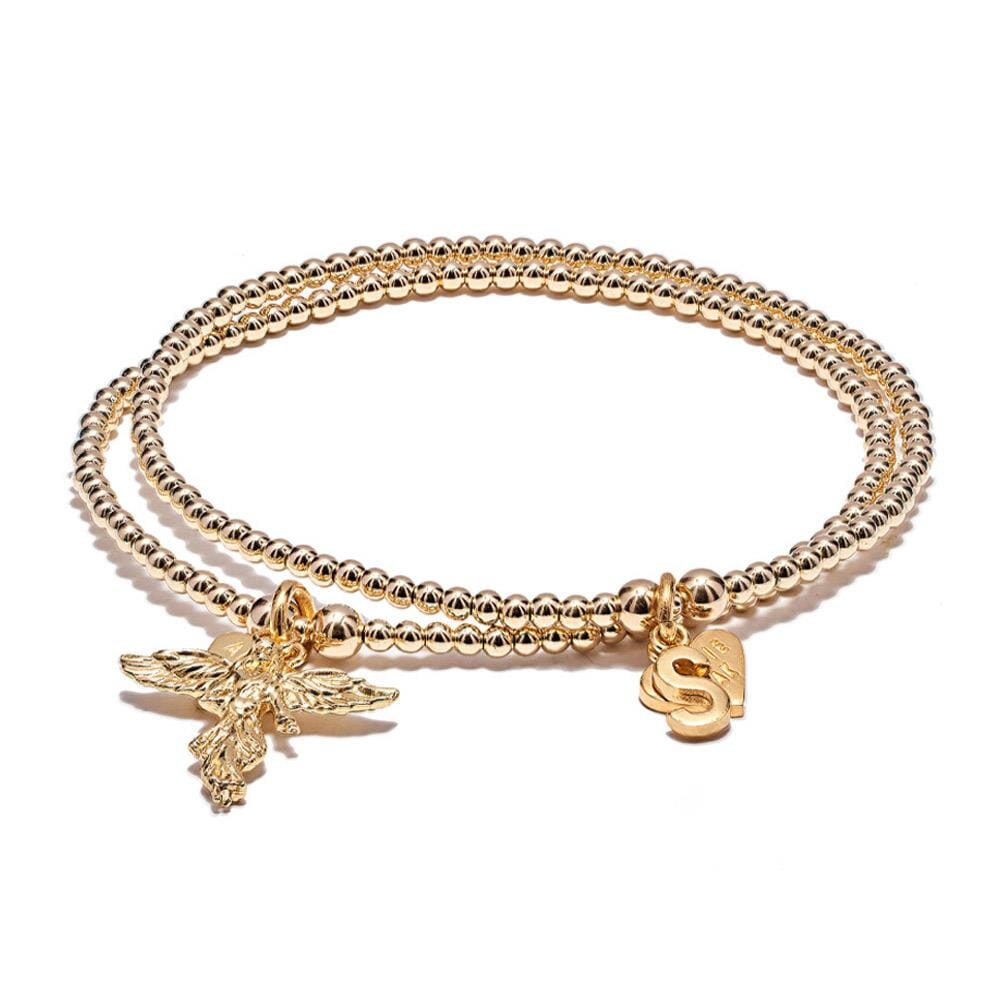 Santeenie Duo Gold Plated Bracelet Stack