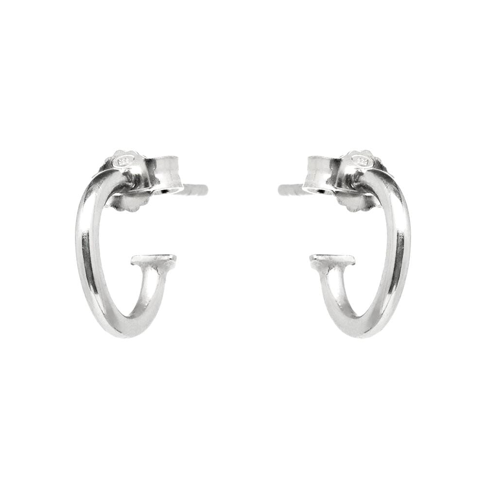 NU & MII Huggy Hoop Silver Earrings