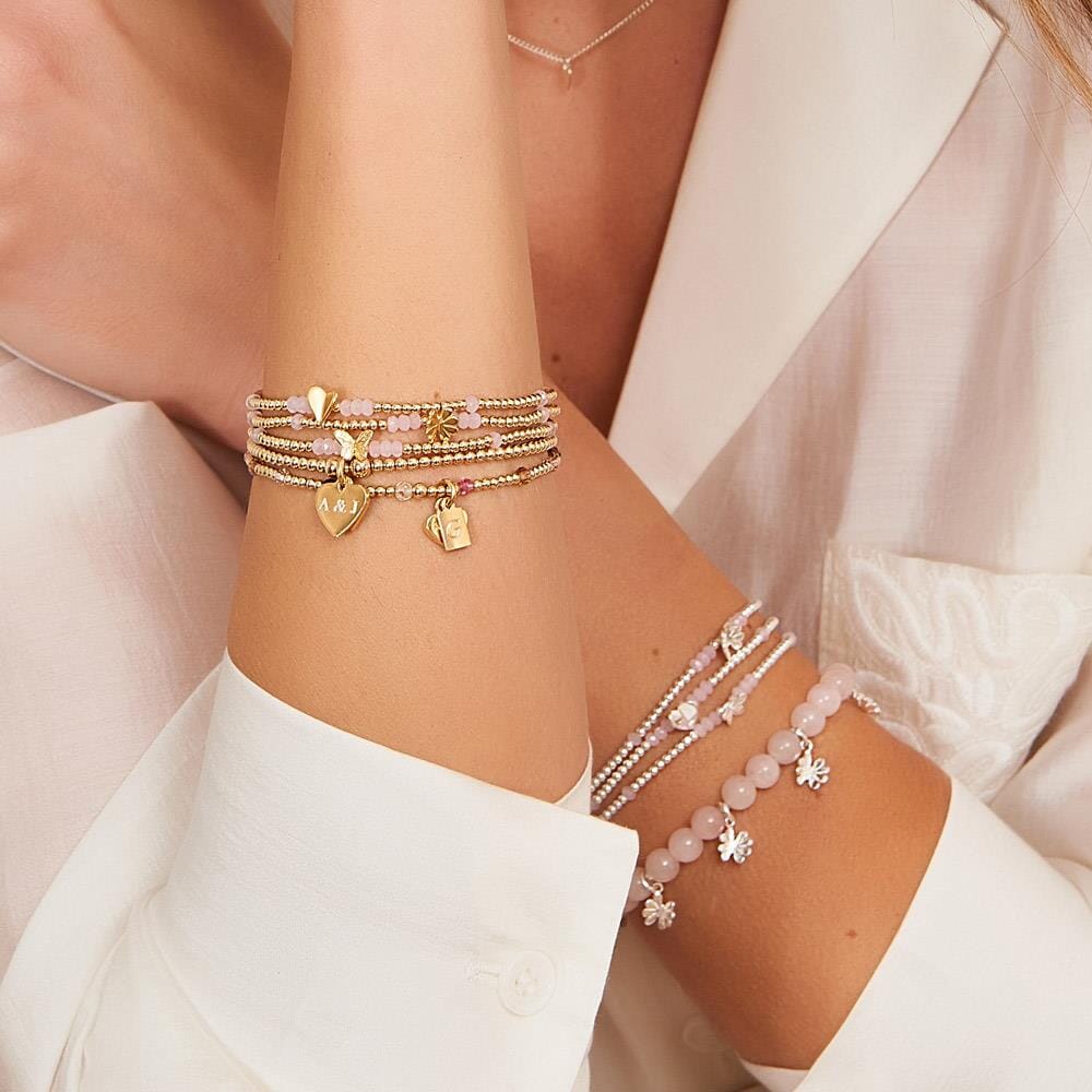 Personalised Blossom Mirage Gold Plated Bracelet