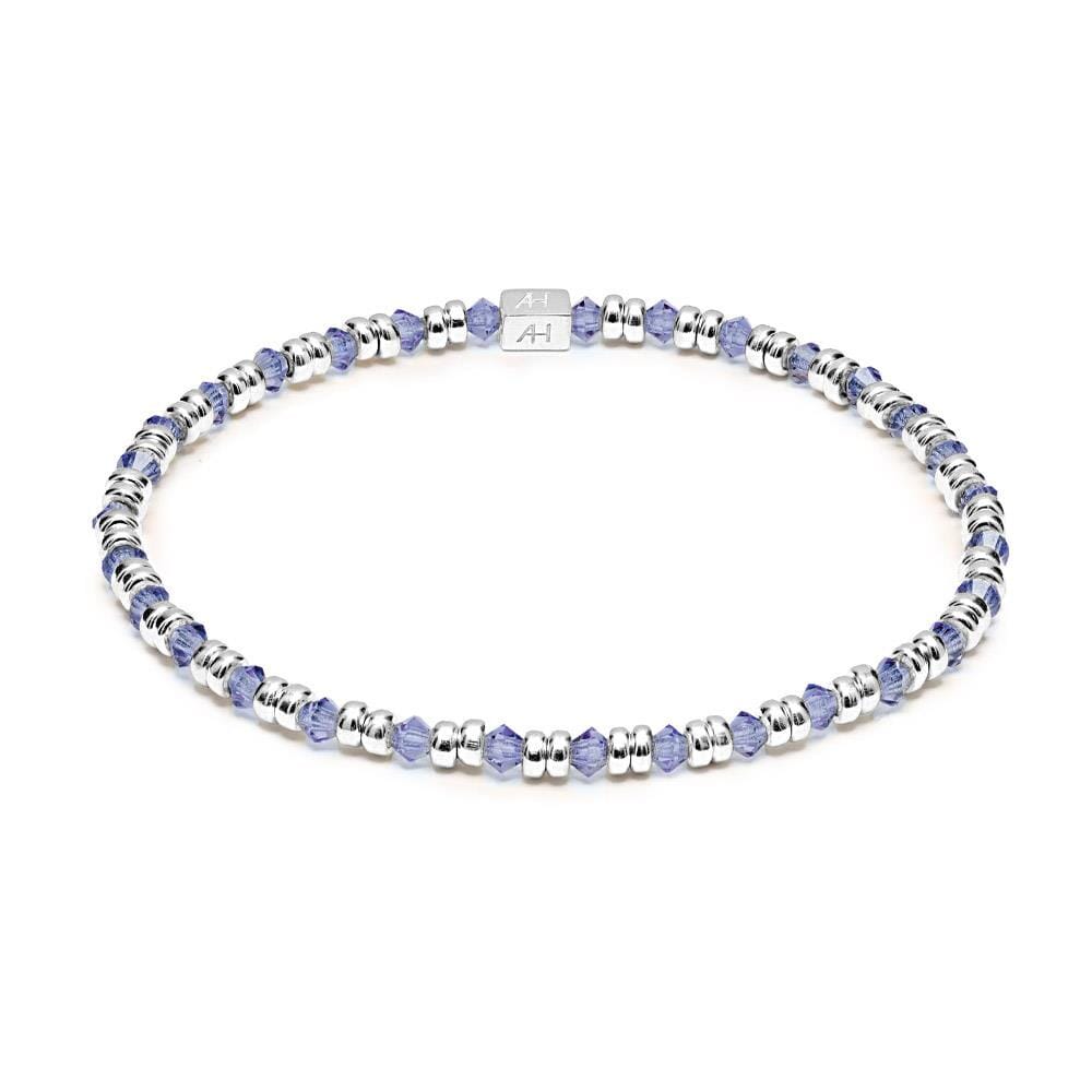 Joy Crystal Silver Bracelet - Violet