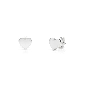 Saba Heart Silver Stud Earrings