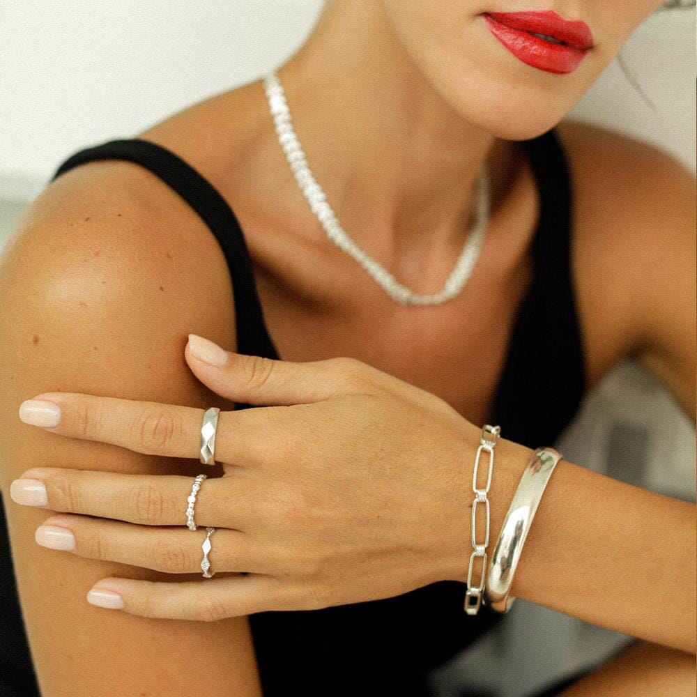 NU & MII Glory Linked Silver Bracelet