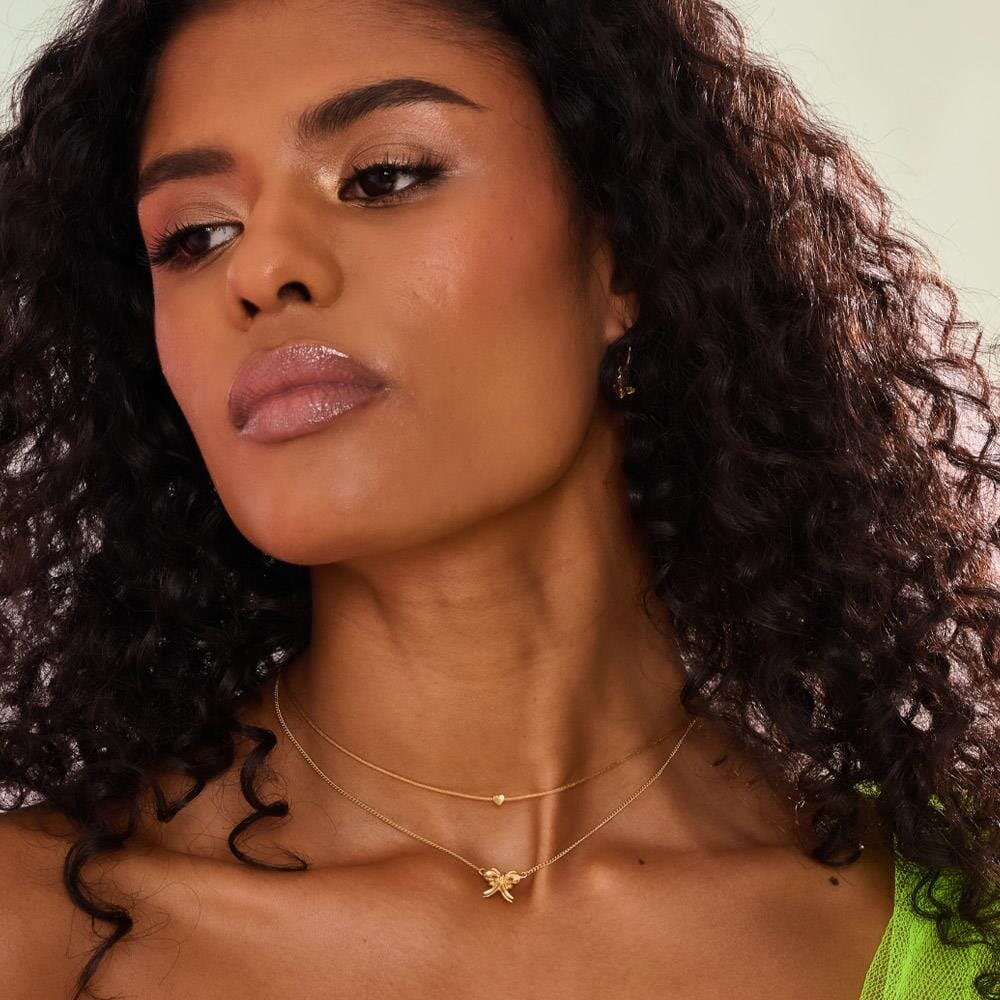 Harmony Heart Gold Plated Necklace - Natural