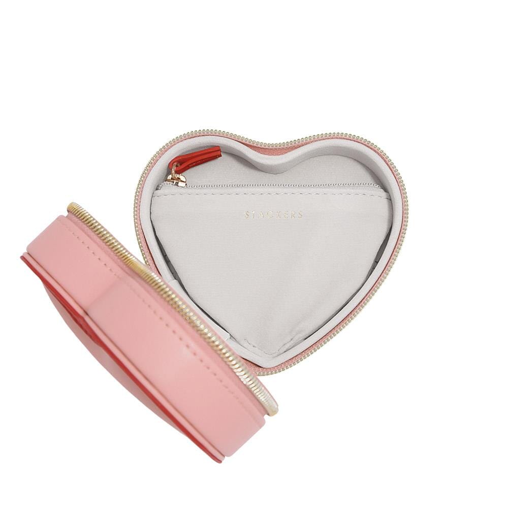 Stackers Pink Heart Travel Jewellery Box