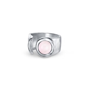 NU & MII Seville Silver Ring - Rose Quartz