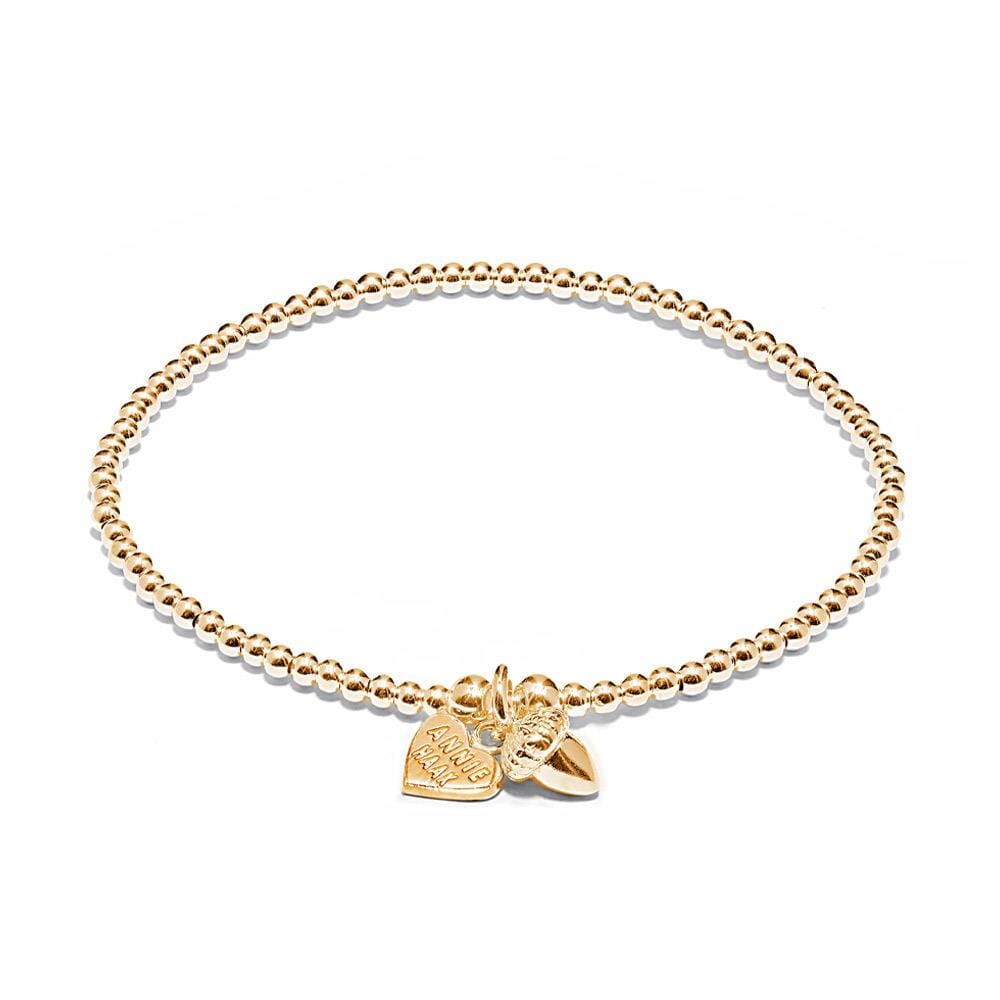 Santeenie Gold Plated Charm Bracelet - Acorn