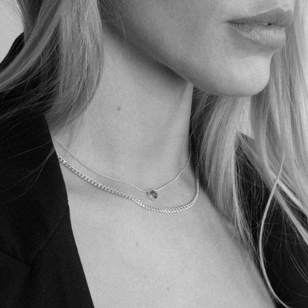 Outlet NU & MII Rosa Curb Chain Gold Plated Necklace