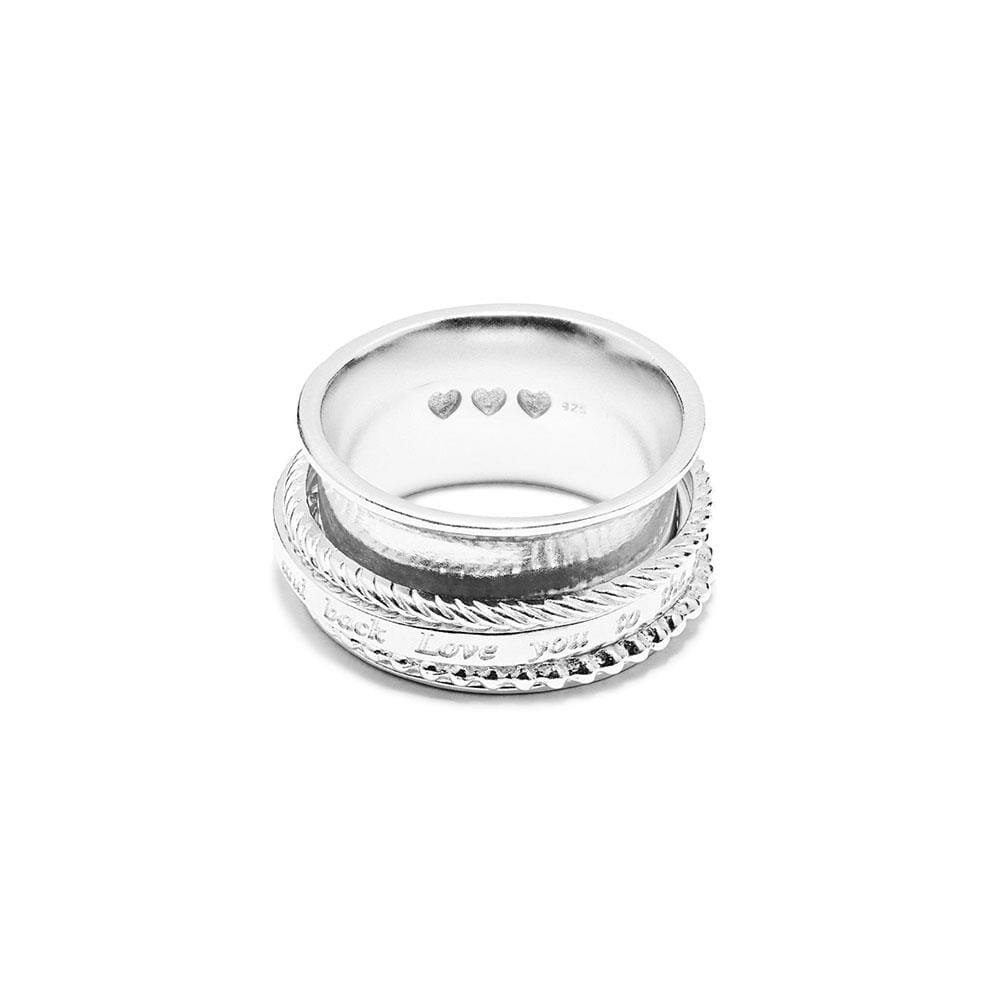 Outlet Love You to the Moon and Back Spinner Silver Ring