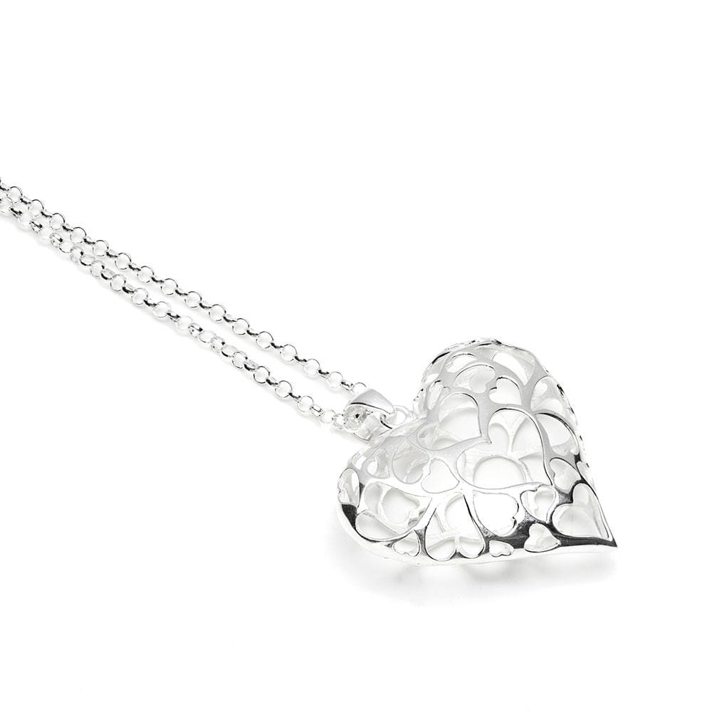 Gili Multi Heart Silver Necklace