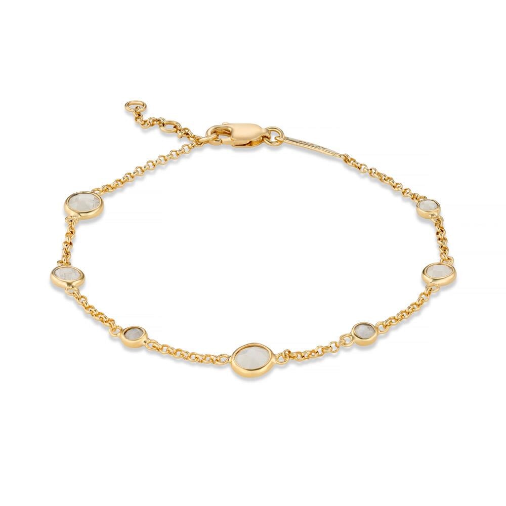 Liv Bentley Moonstone Chain Gold Plated Bracelet