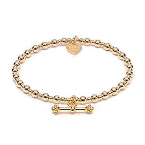 Mini Orchid Gold Plated Charm Bracelet - T-Bar