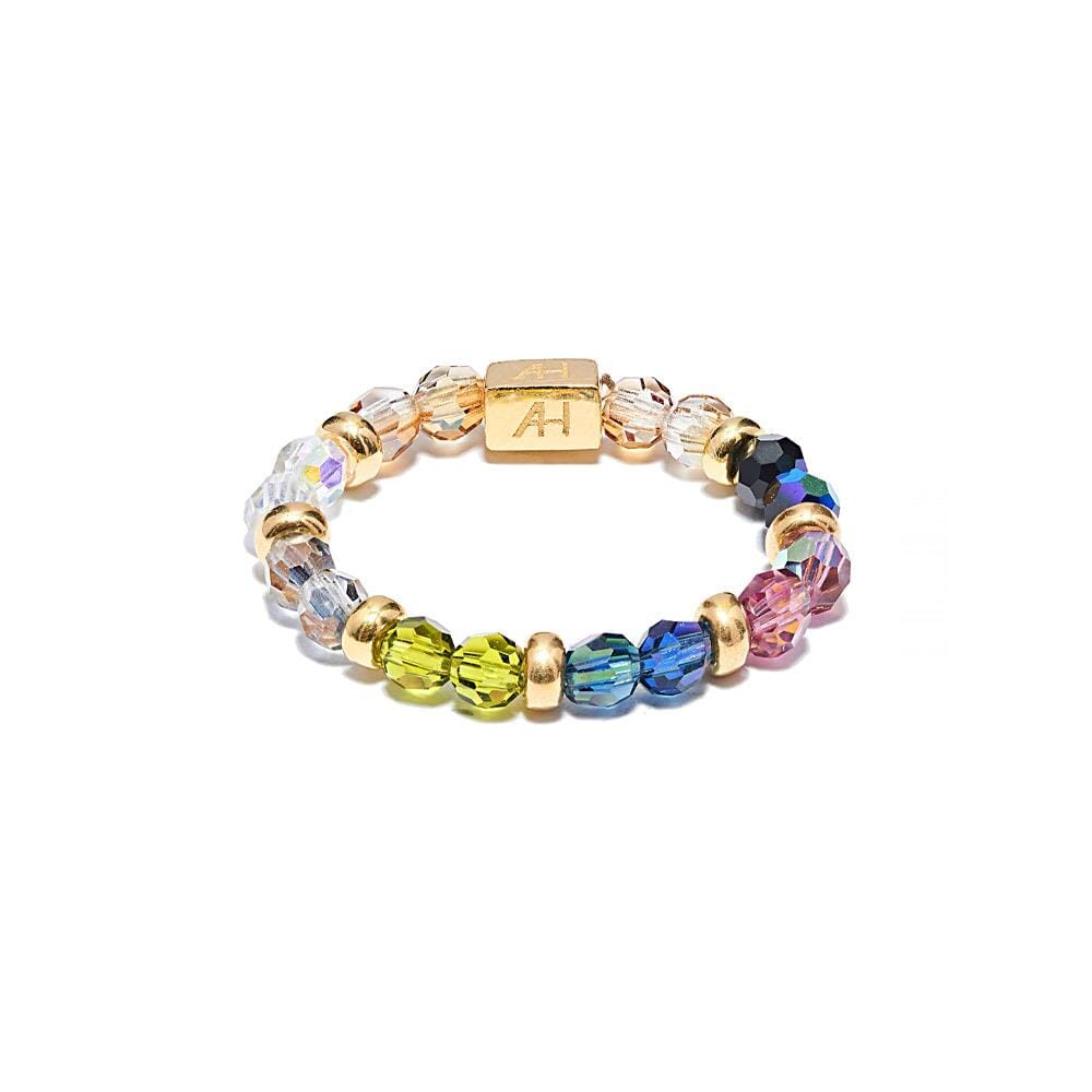Crystal Shimmer Gold Plated Ring