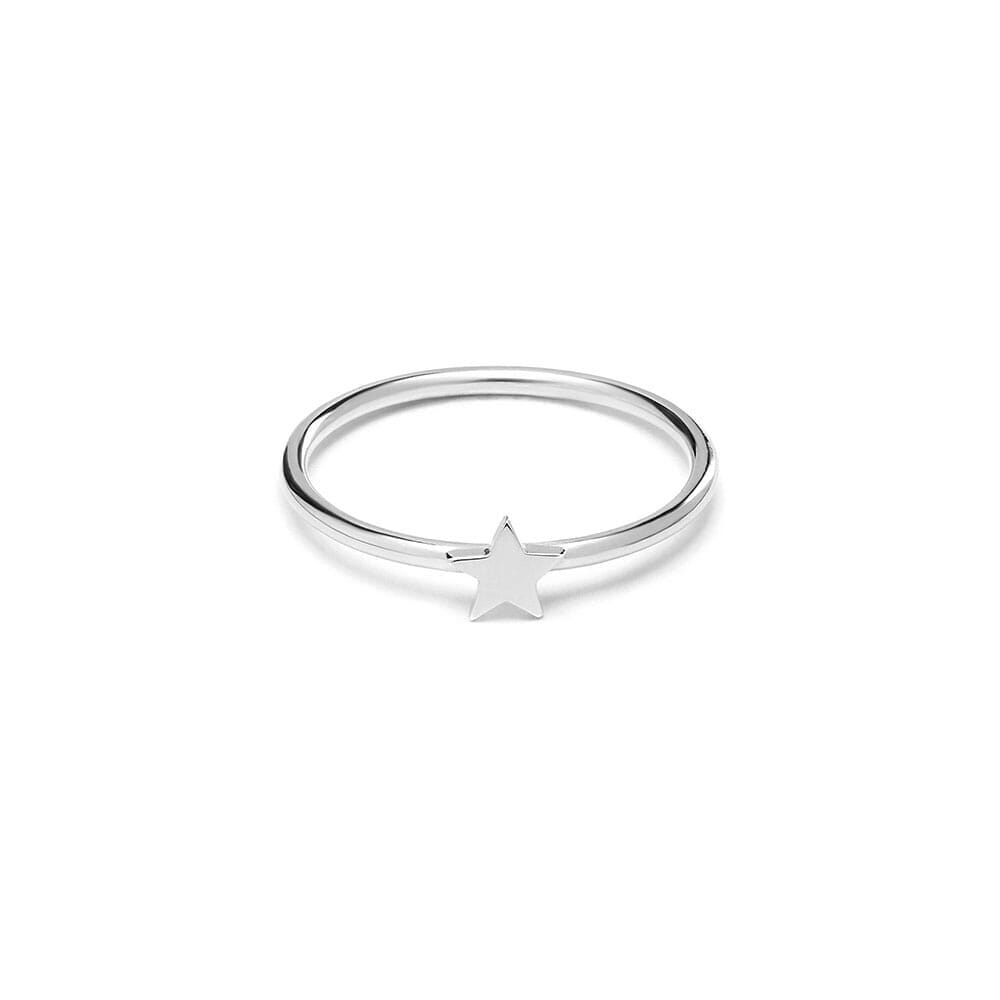 Outlet Teeny Weeny Star Silver Ring