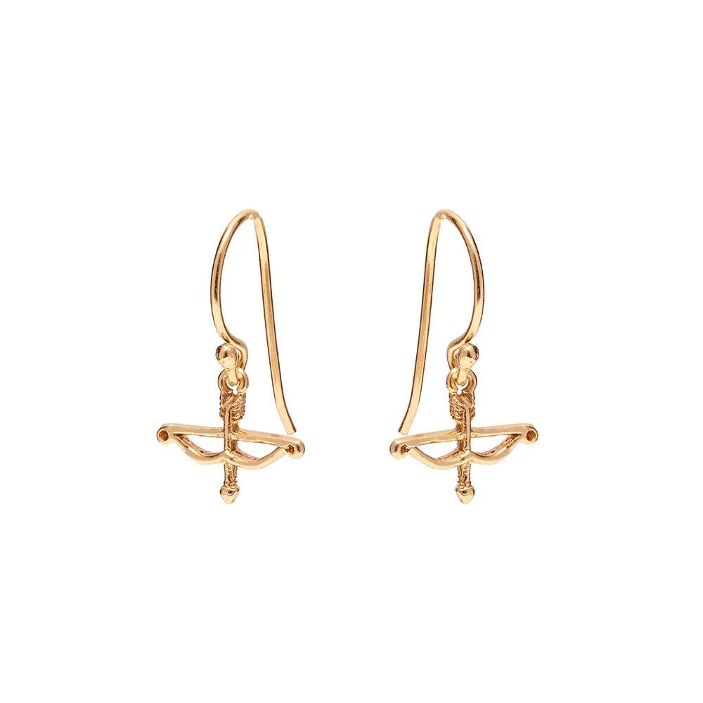 Outlet Lover's Arrow Gold Plated Earrings