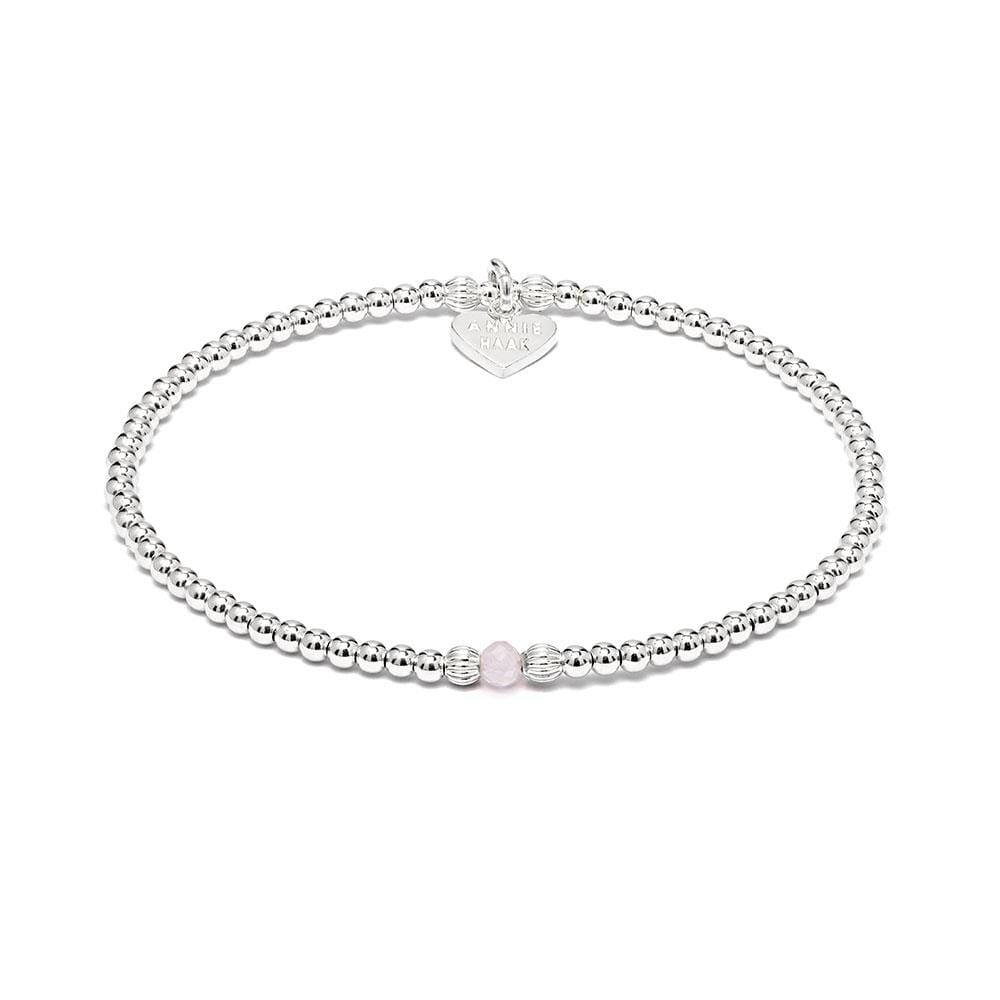 Aster Silver Bracelet - Rose Quartz