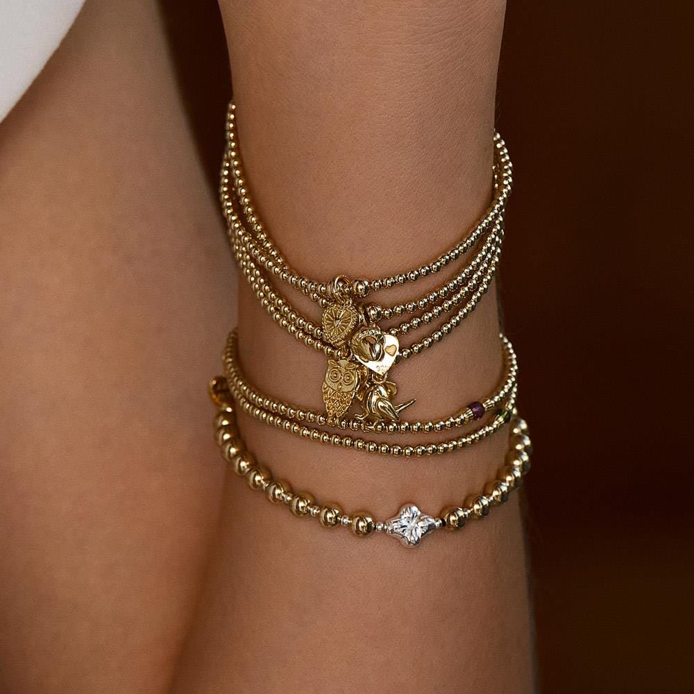 Santeenie Gold Plated Charm Bracelet - Acorn
