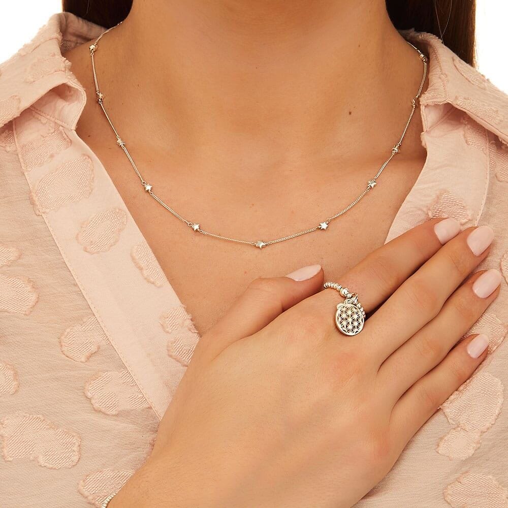 Myriad of Stars Silver Necklace