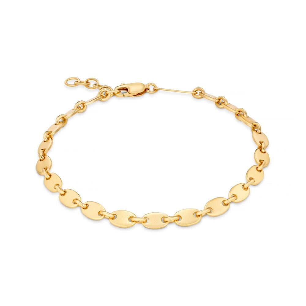 Liv Bentley Oval Disc Chain Gold Plated Bracelet