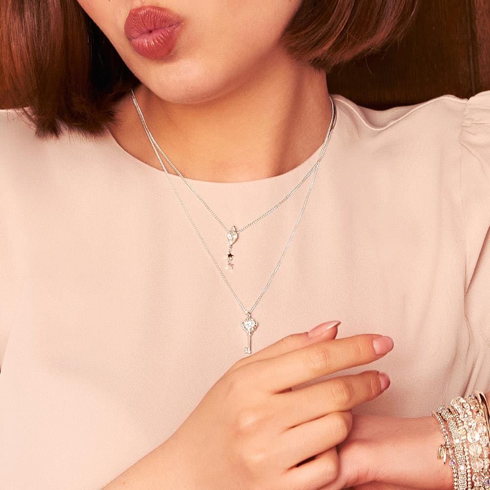 Outlet Itsy Bitsy Key to your Heart Silver Necklace