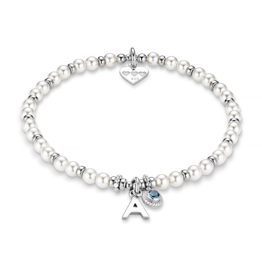 Devotion Pearl Personalised Silver Stack