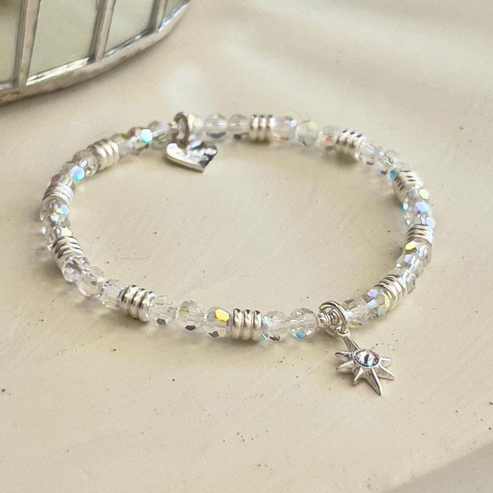Charming Sparkle Silver Charm Bracelet - Astra Star