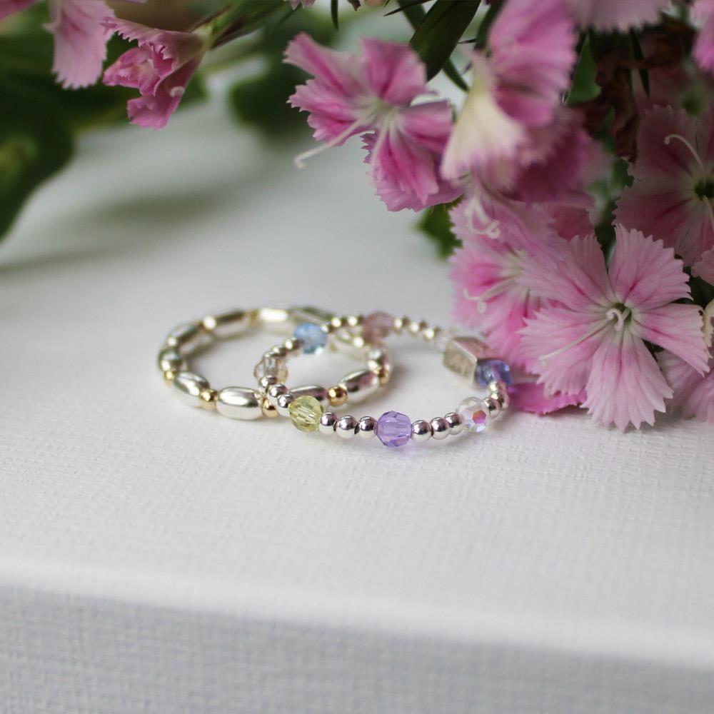 Mirage Pastel Silver Ring