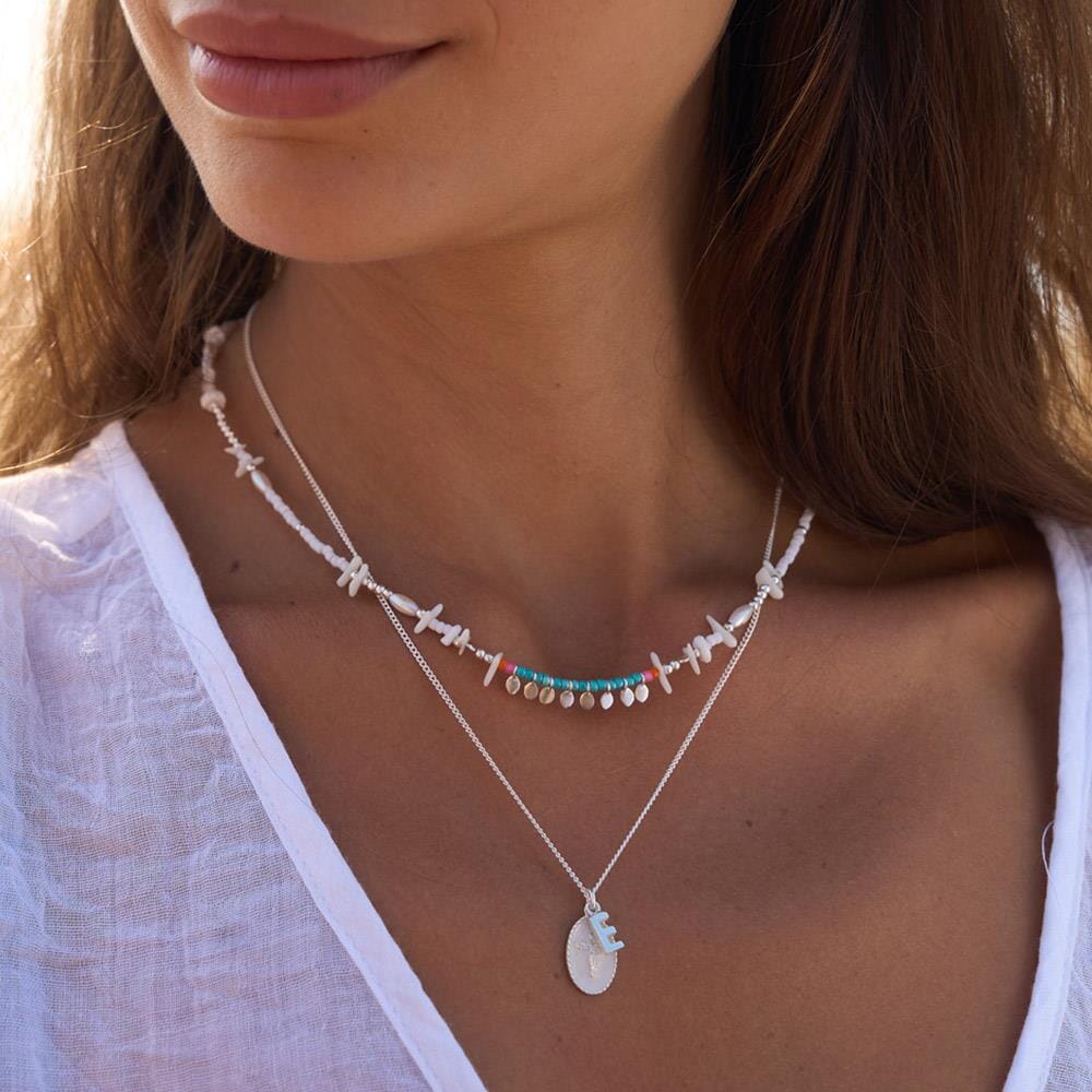 Shangri-La Silver Necklace - White