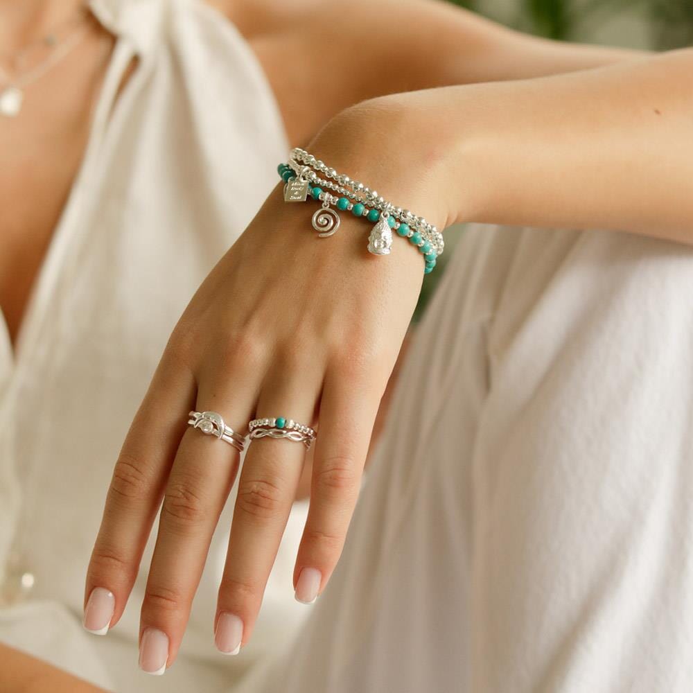 Santeenie Silver Charm Bracelet - Mind, Body & Soul