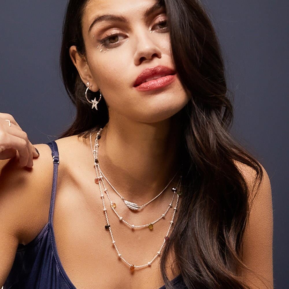 Precious Silver Necklace - Tourmaline