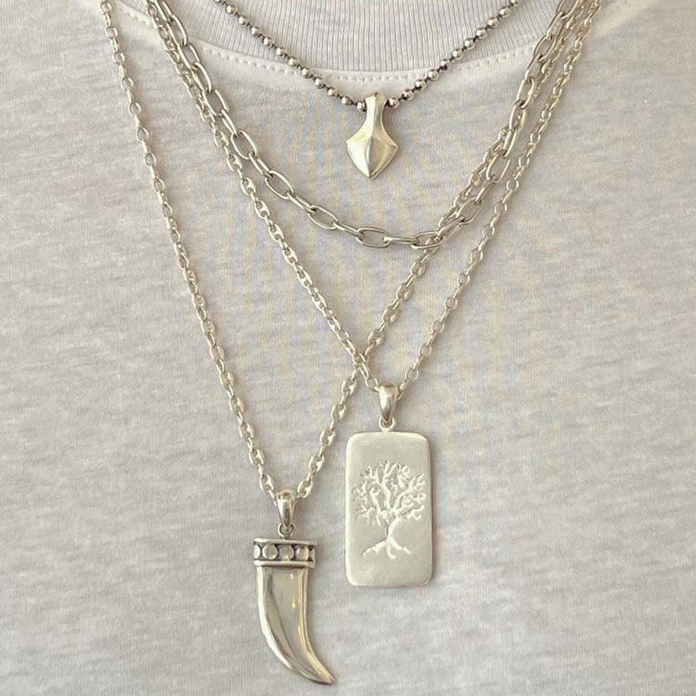 42 Men's Tree of Life Silver Necklace