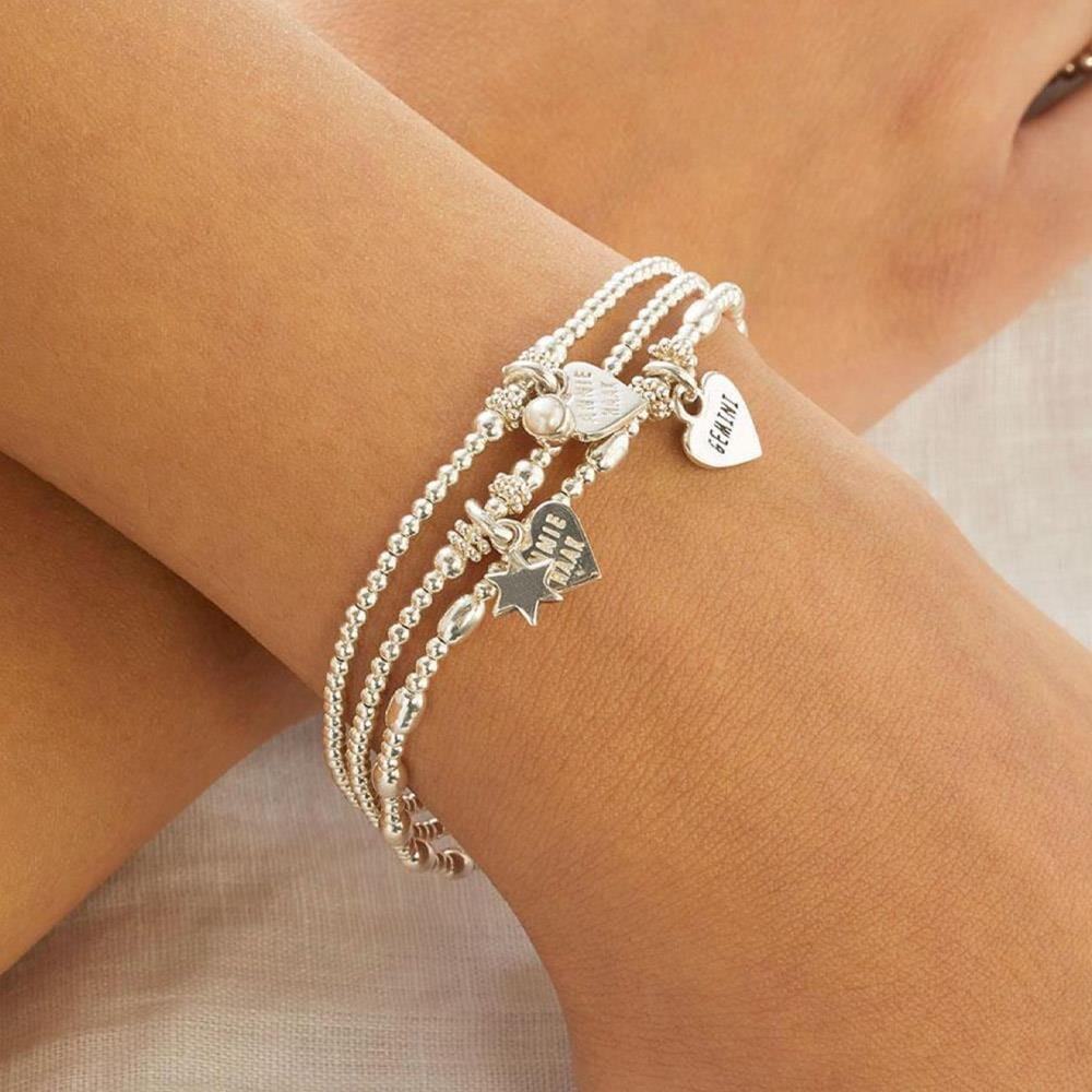 Zodiac Silver Charm Bracelet - Star Sign