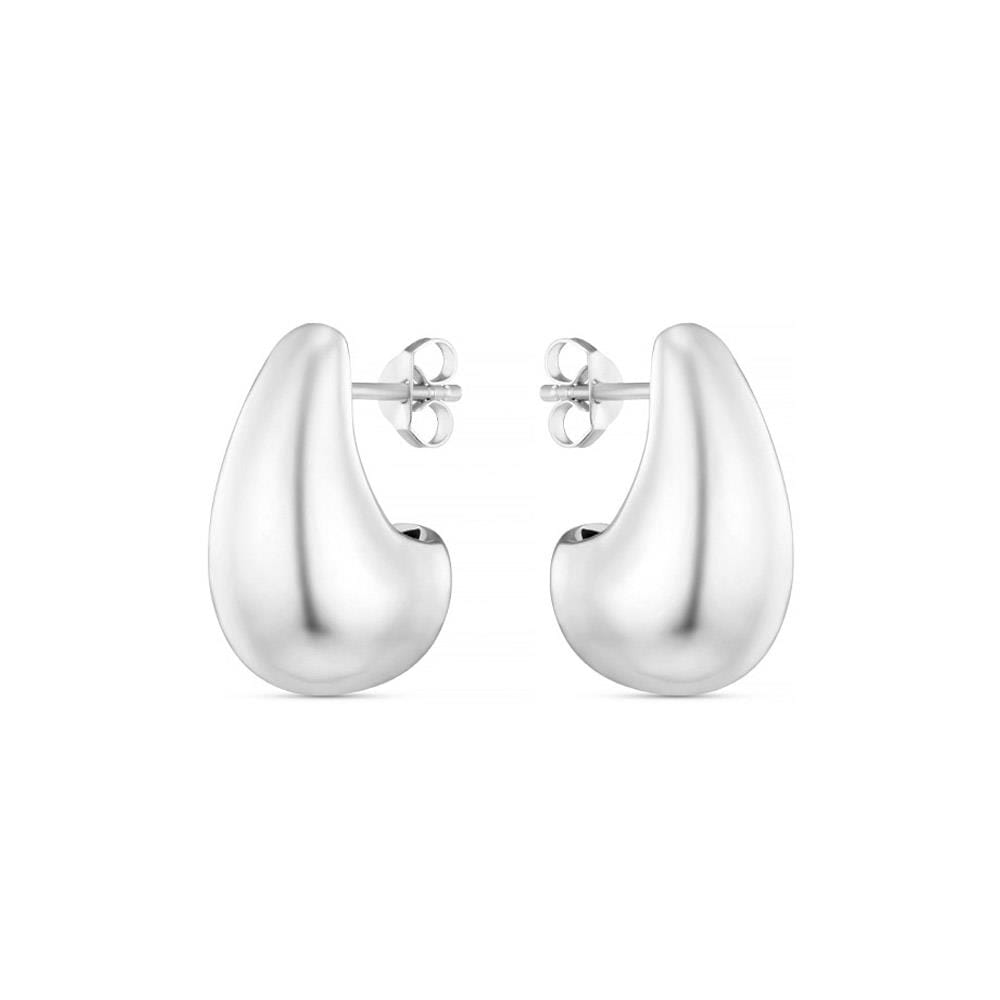 Liv Bentley Teardrop Midi Silver Stud Earrings