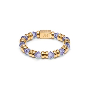 Joy Crystal Gold Plated Ring - Violet