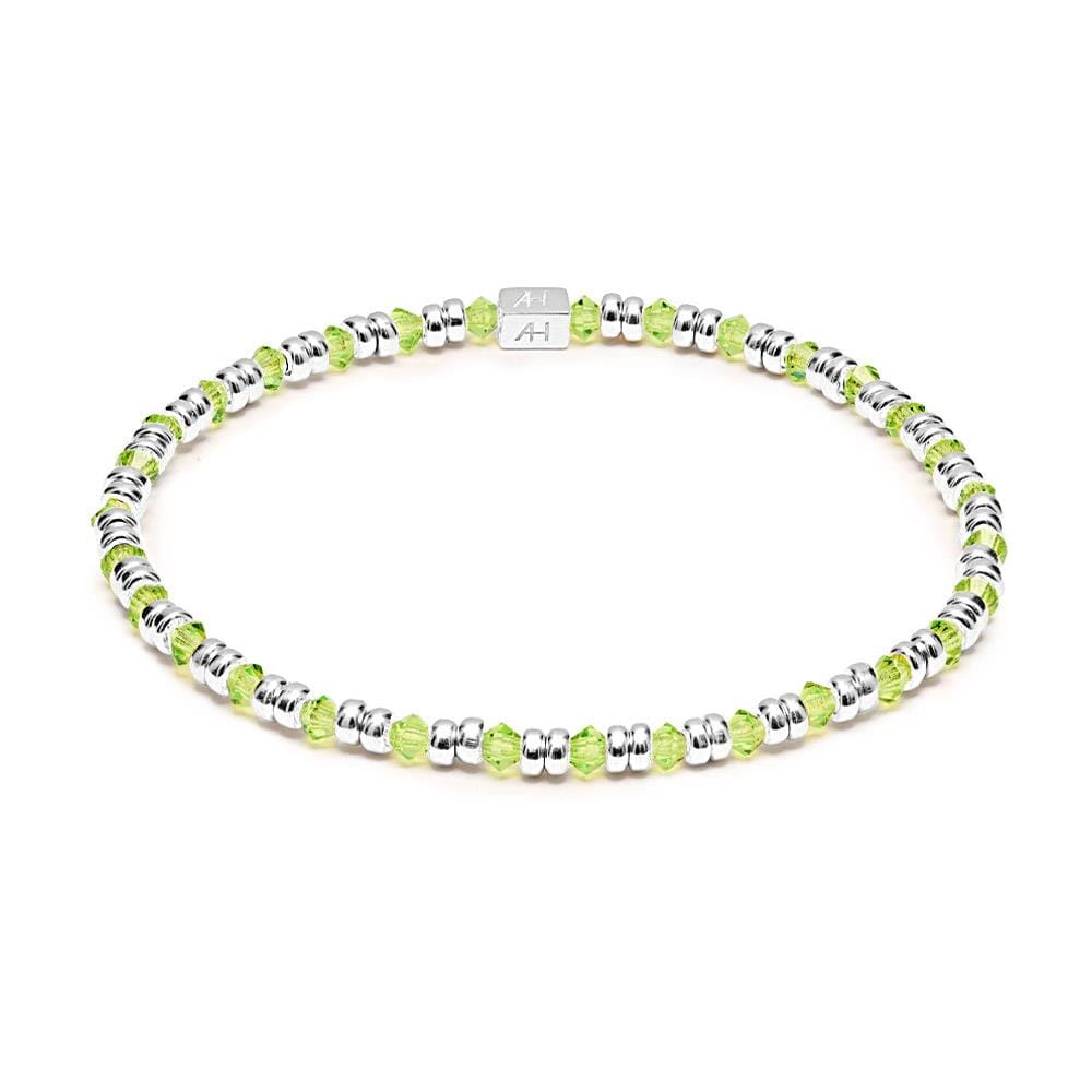 Joy Crystal Silver Bracelet - Lime