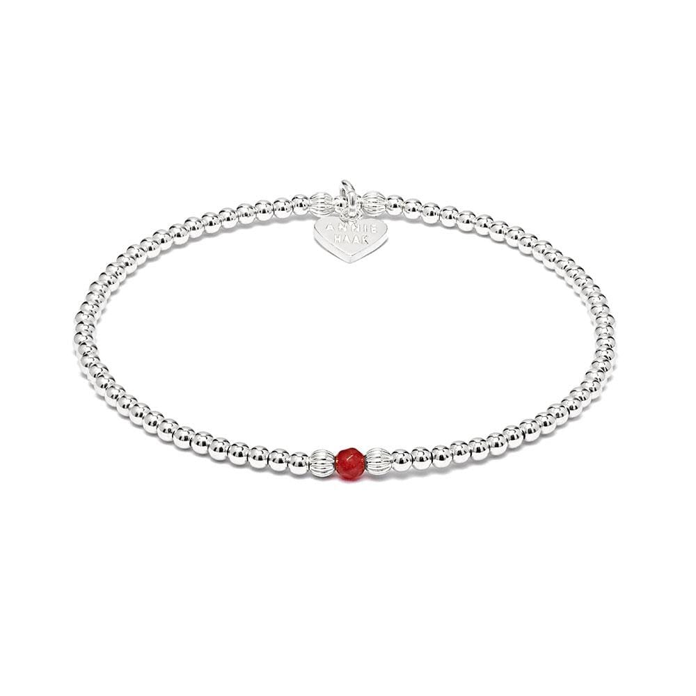 Aster Silver Bracelet -  Carnelian