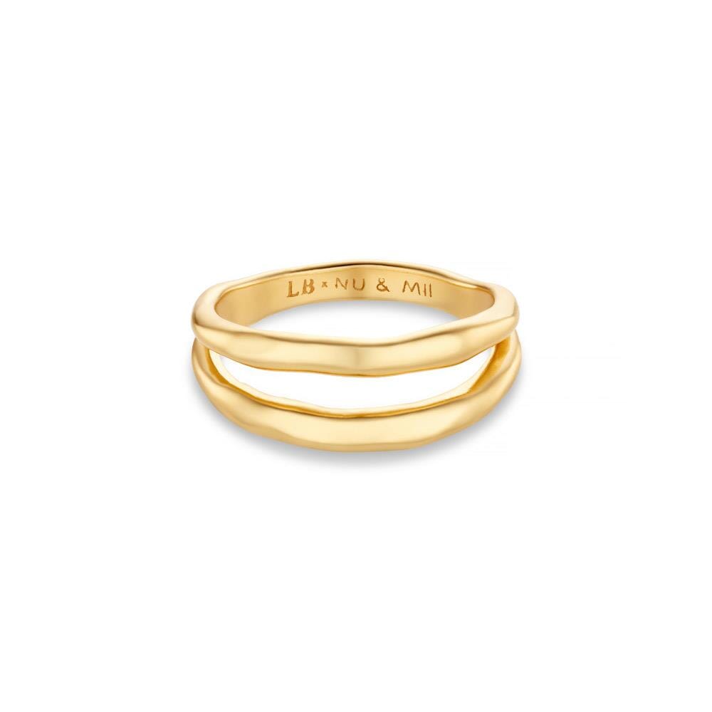 Liv Bentley Double Band Gold Plated Ring