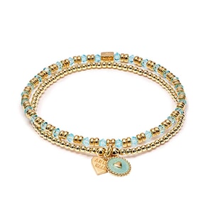Kaleidoscope Gold Plated Bracelet Stack - Choice of Colour