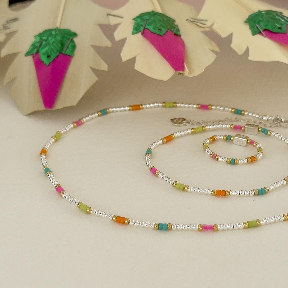 Willow Neon Silver and Gold Plated Necklace