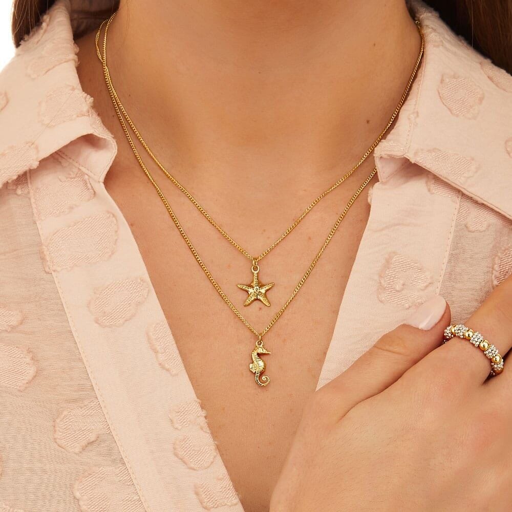 Outlet Starfish Gold Necklace