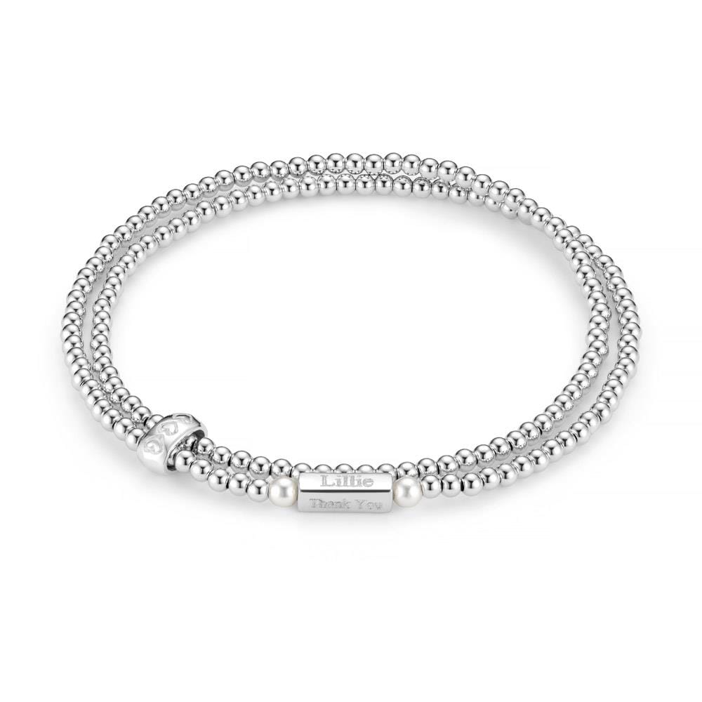 Image of Phoebe Looped Personalised Silver Bracelet