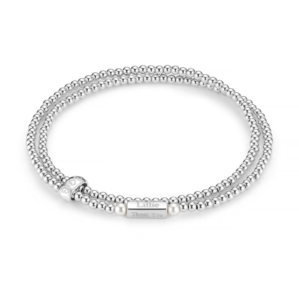 Phoebe Looped Personalised Silver Bracelet