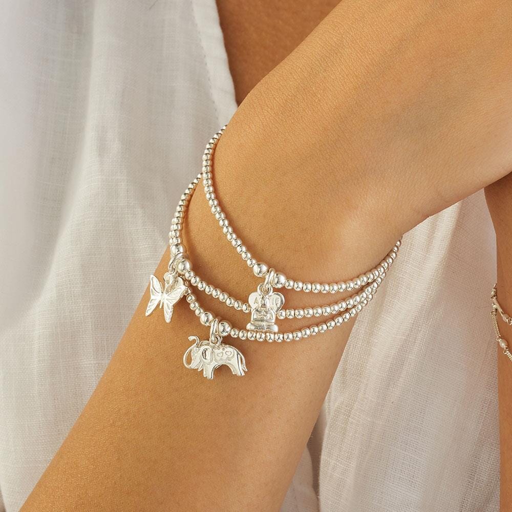 Santeenie Silver Charm Bracelet - Buddha