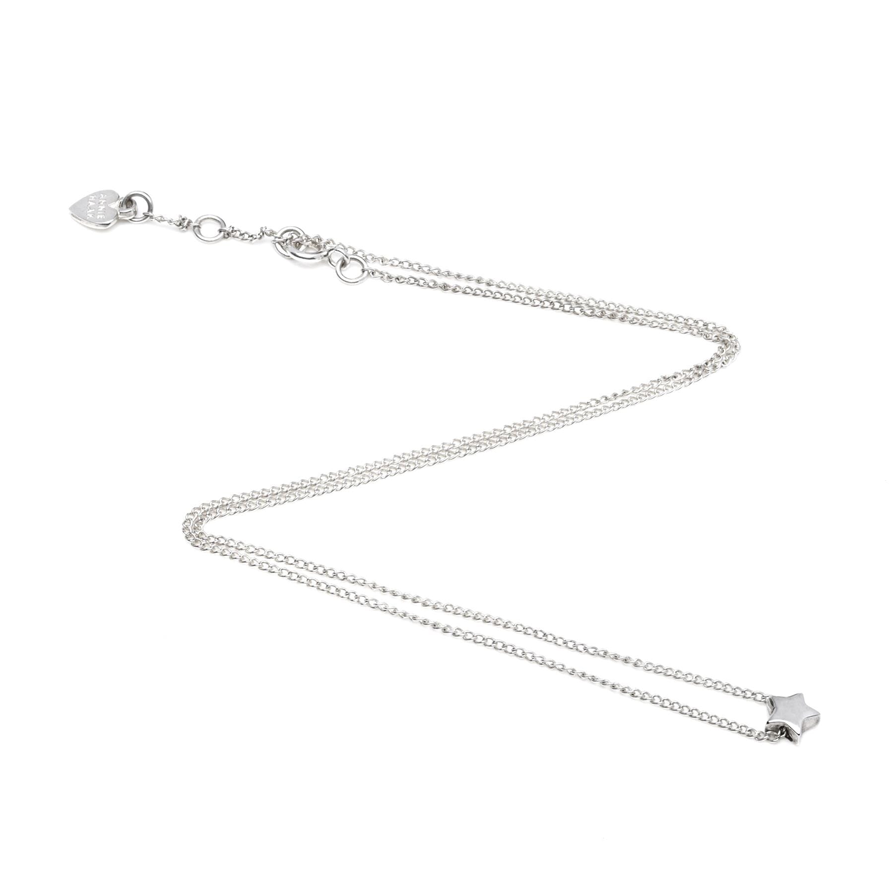 Tiny Boxed Star Silver Necklace