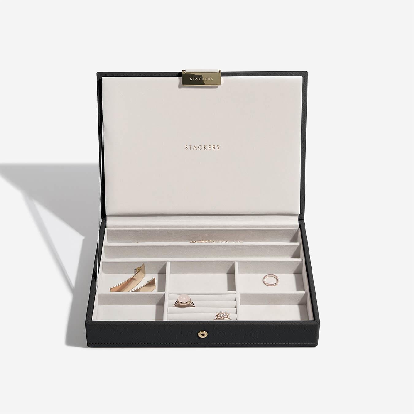 Stackers Black Classic Jewellery Box - Set of 3