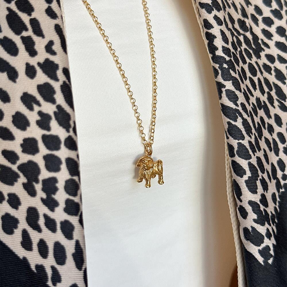 Outlet Maltese Cross Dog Charm Gold Plated Necklace
