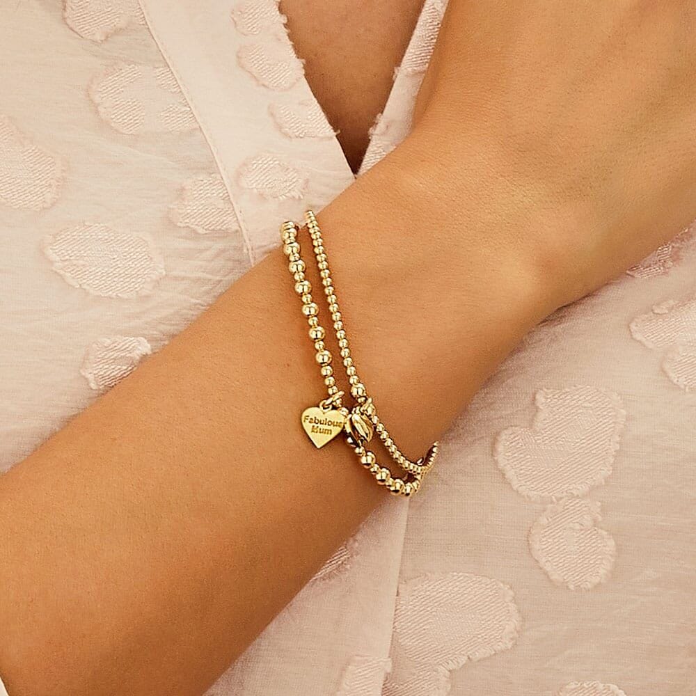 Mini Orchid Gold Charm Bracelet - Fabulous Mum