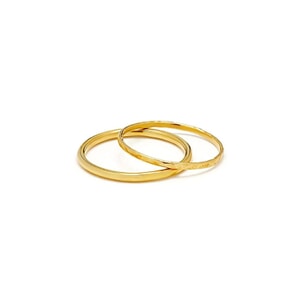 Outlet NU & MII Double Gold Ring Set