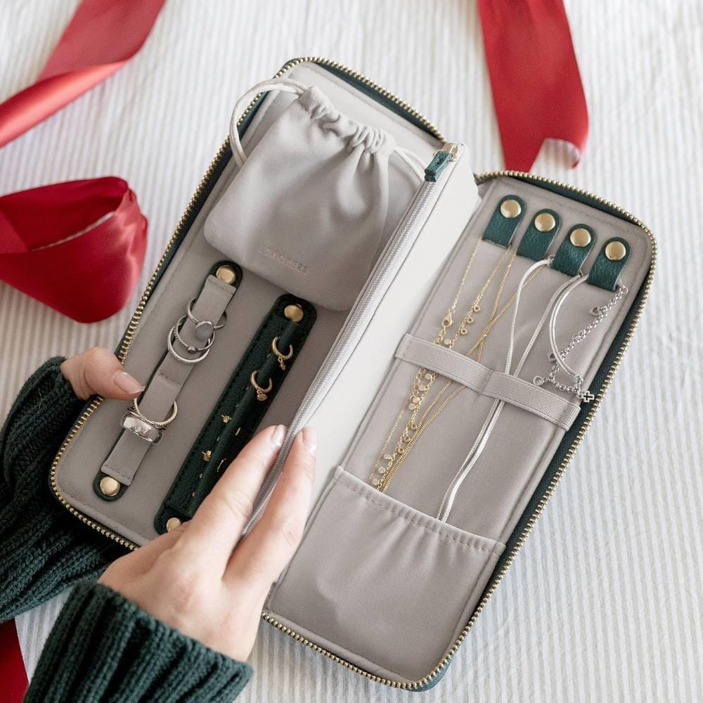 Stackers Jewellery Roll – Forest Green