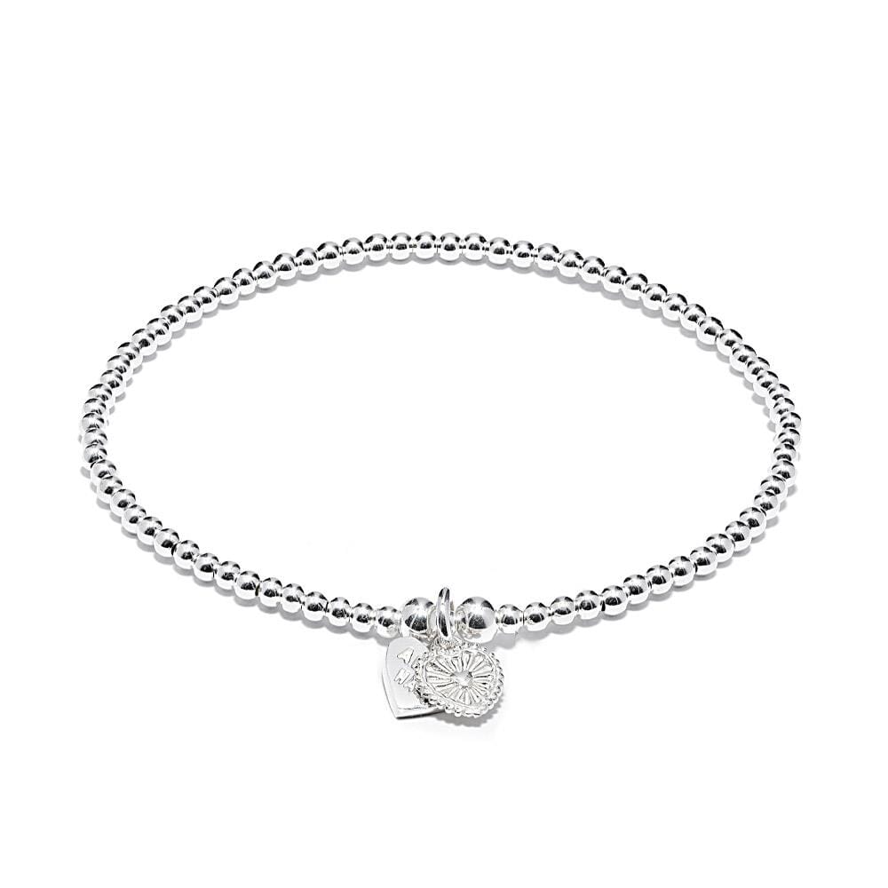 Santeenie Silver Charm Bracelet - Vintage Heart